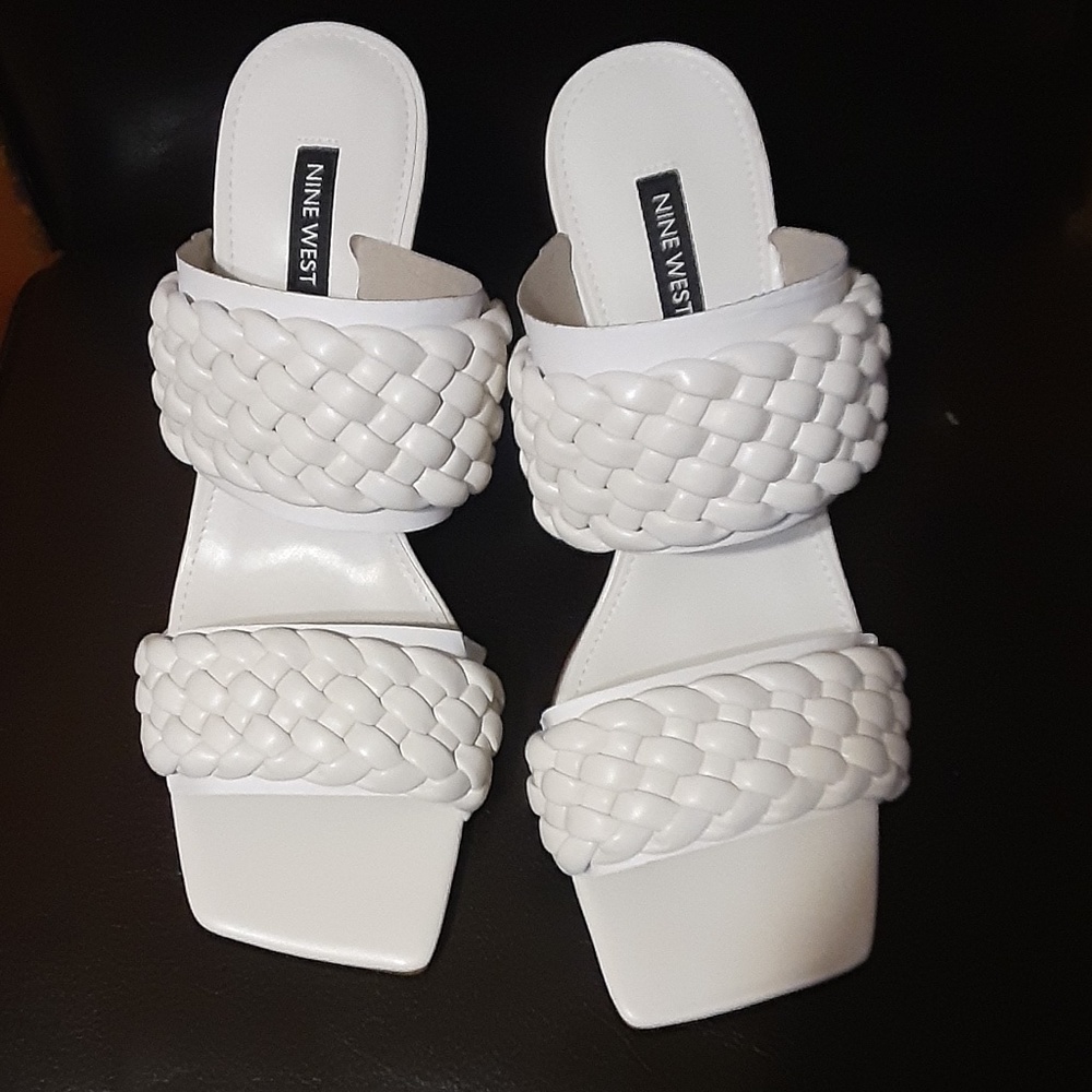 Nine West Braided White Dress Sandal